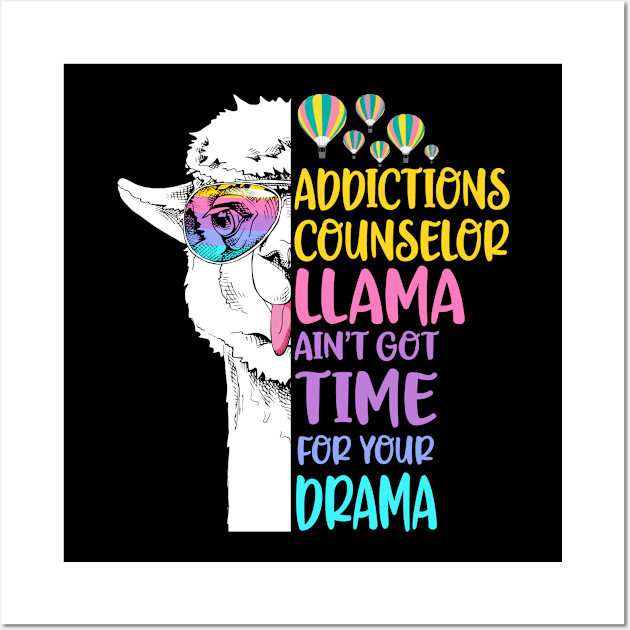 Addictions Counselor Llama Wall Art by Li